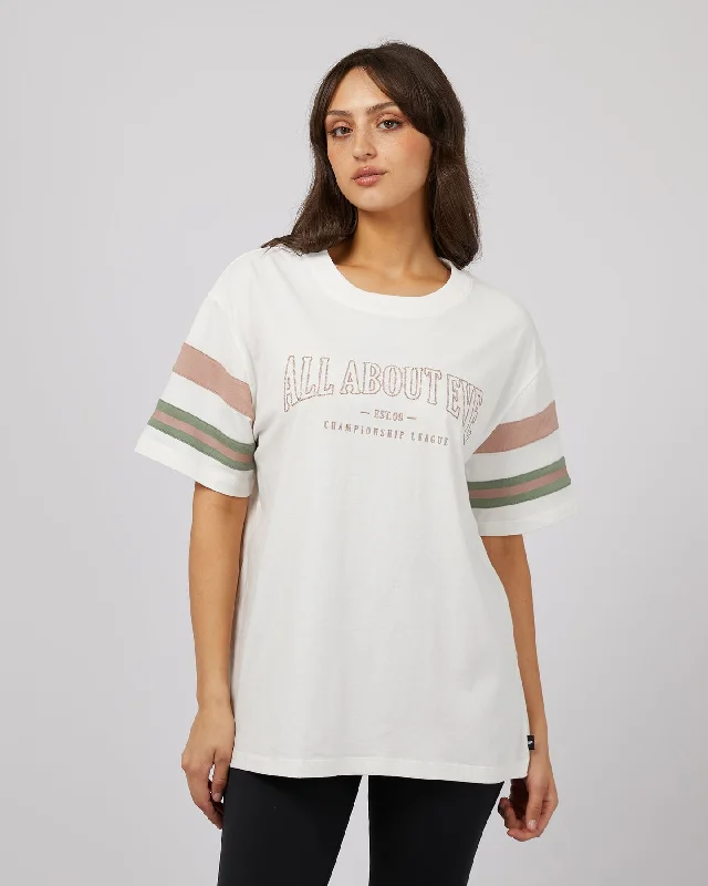 All About Eve Boston Panel Tee - Vintage White