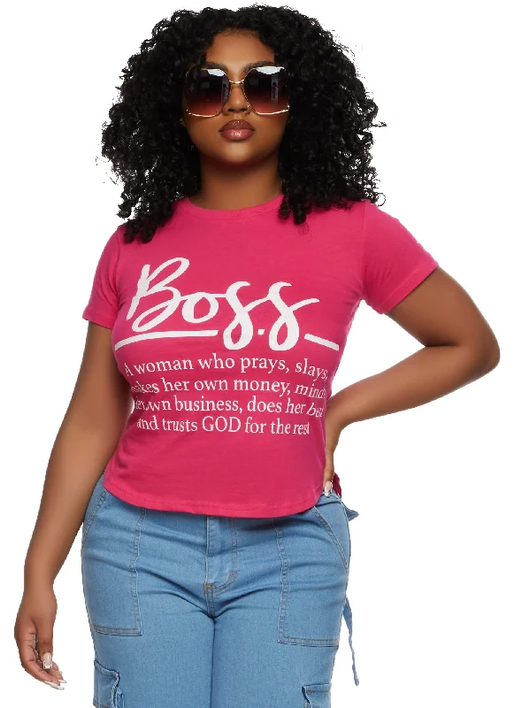 Boss Graphic High Low Tee