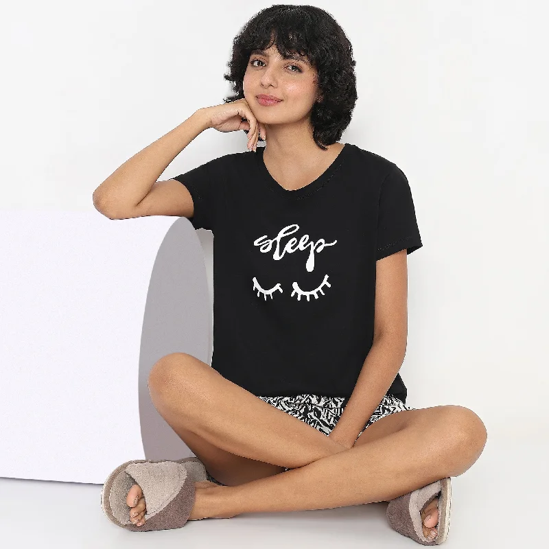 Regular Fit Printed Lounge T-Shirt