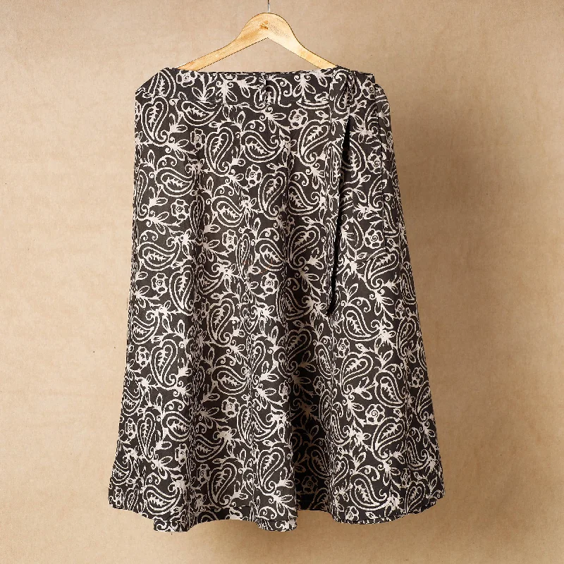 Brown - Hand Batik Printing Cotton Wrap Around Skirt