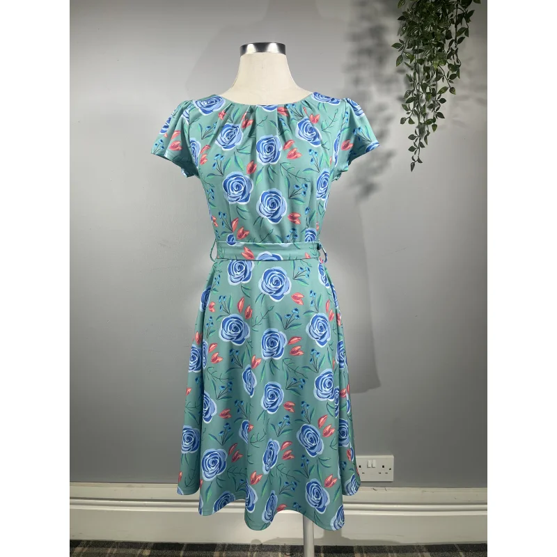 Day Dress - Teal Rose (08)