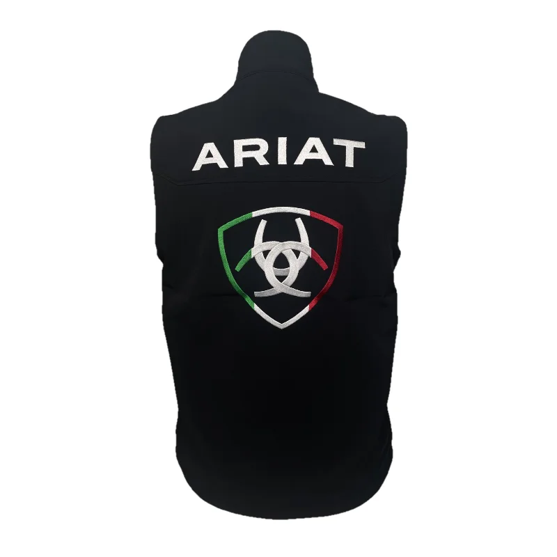 Ariat® Men's Mexico New Team Black Softshell Vest 10043951