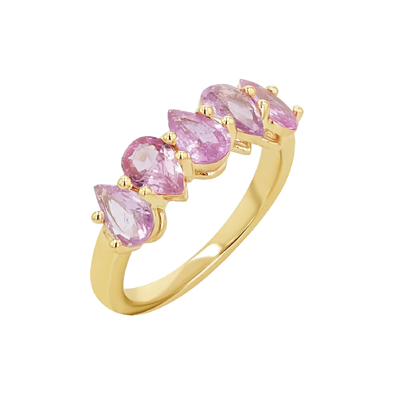 Affordable Luxury Jewelry – Style At A Great Price Pear Shape Pink Sapphire Half Eternity