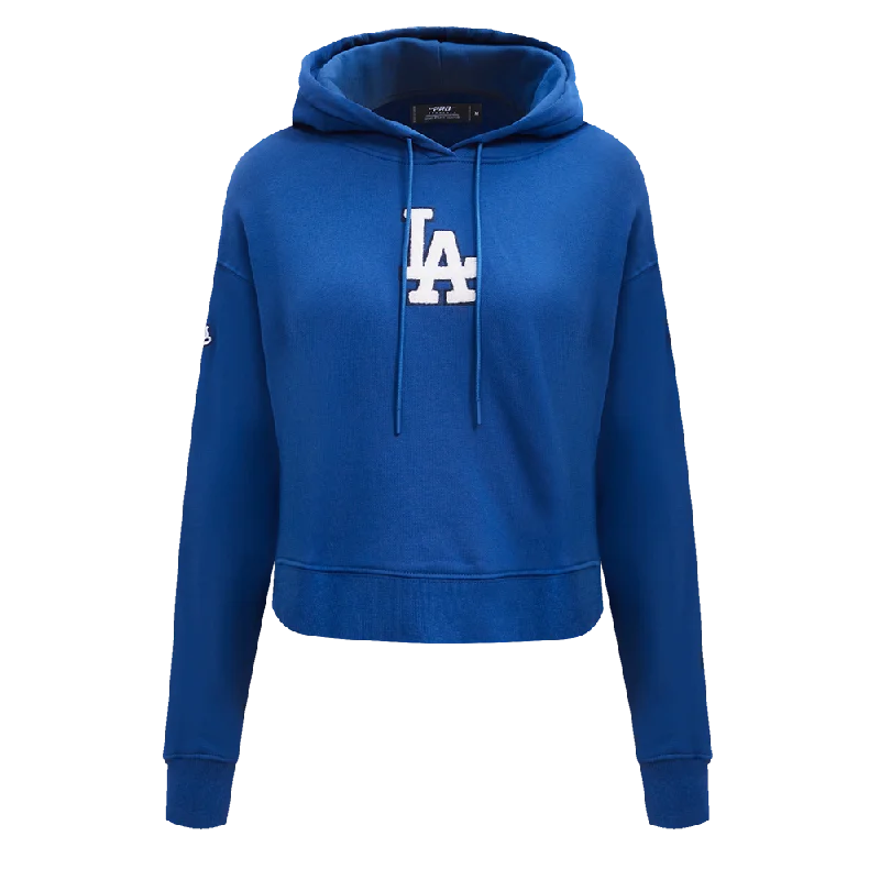 MLB LOS ANGELES DODGERS CLASSIC WOMEN'S CROPPED PO HOODIE (DODGER BLUE)