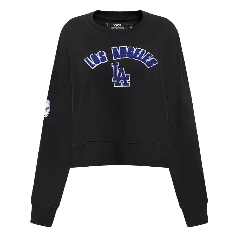 MLB LOS ANGELES DODGERS CLASSIC WOMEN'S CREWNECK (BLACK)