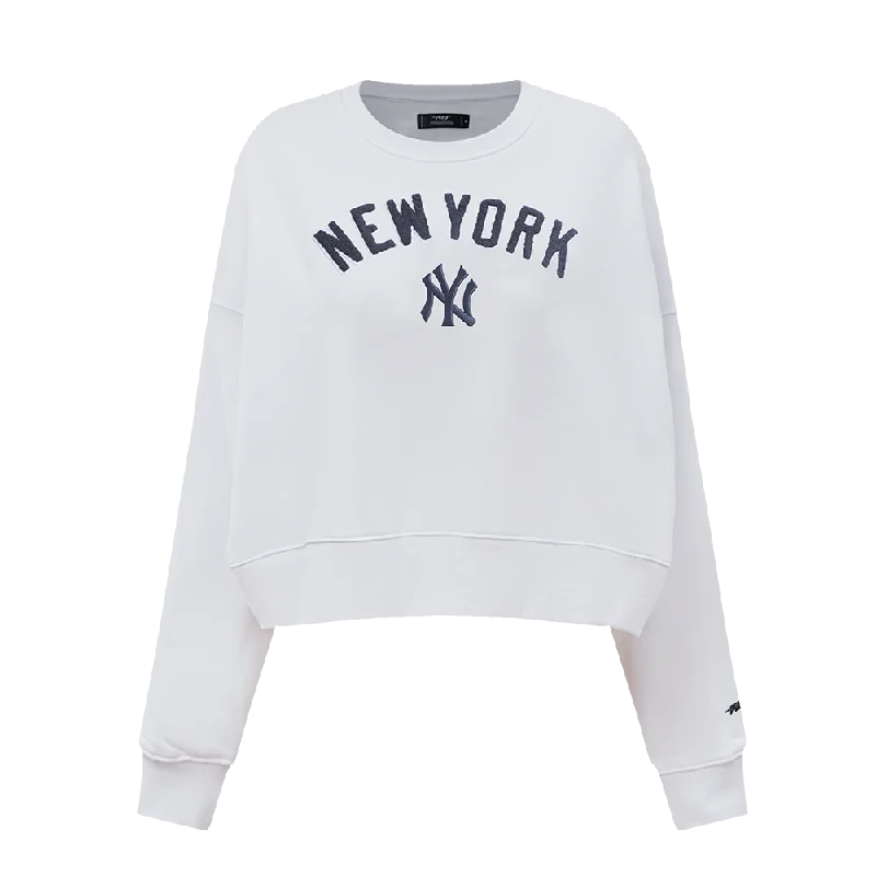 MLB NEW YORK YANKEES CLASSIC WOMEN'S CREWNECK (WHITE)