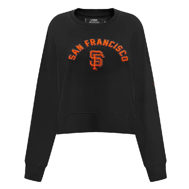 MLB SAN FRANCISCO GIANTS CLASSIC WOMEN'S CREWNECK (BLACK)