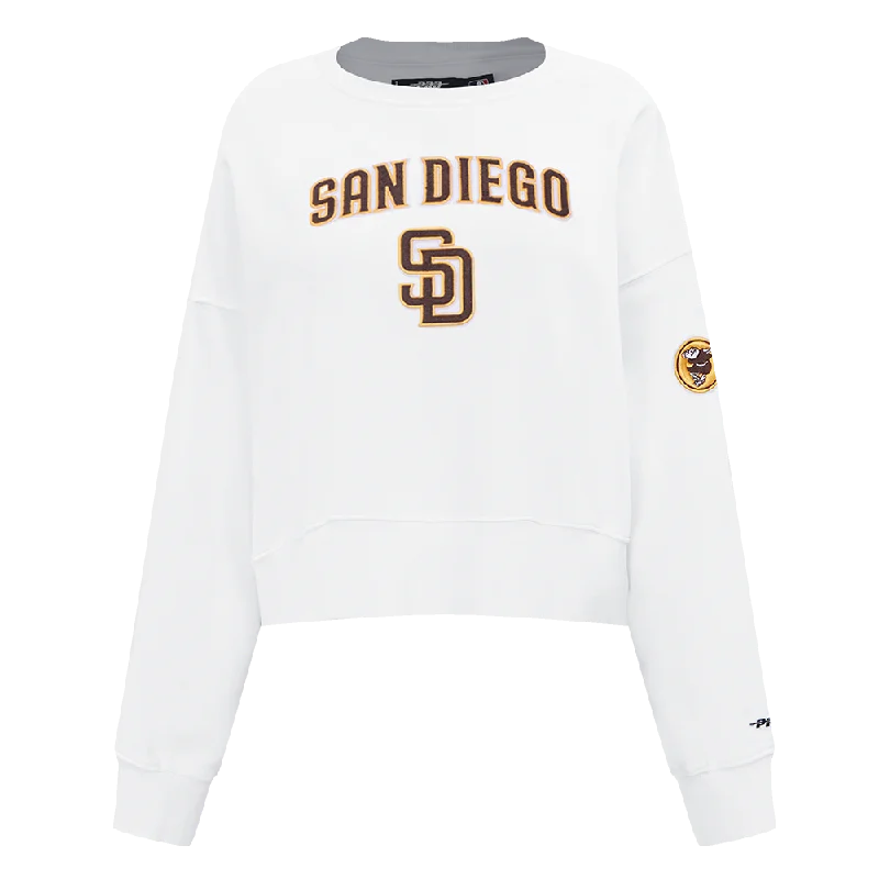 MLB SAN DIEGO PADRES CLASSIC WOMEN'S CREWNECK (WHITE)