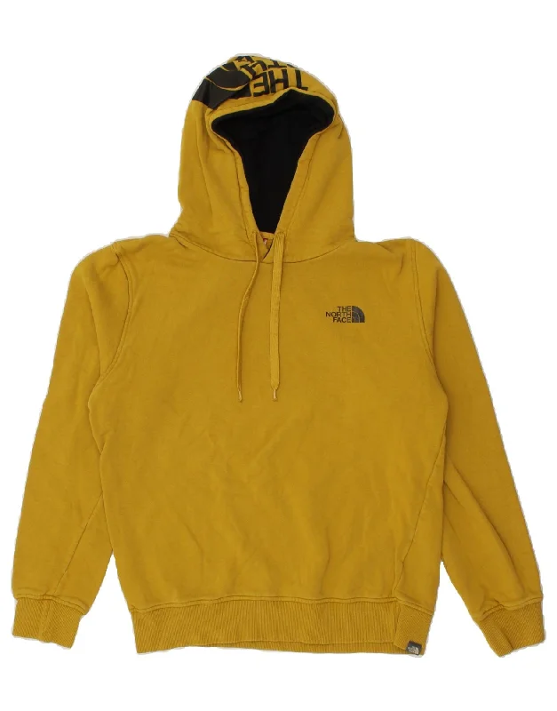 THE NORTH FACE Mens Hoodie Jumper Medium Yellow Cotton