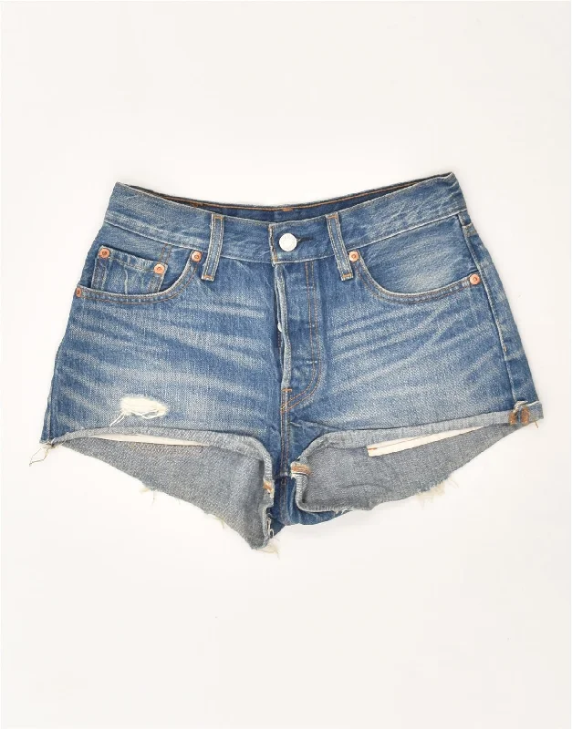 LEVI'S Womens 501 Denim Shorts W25 XS Blue Cotton