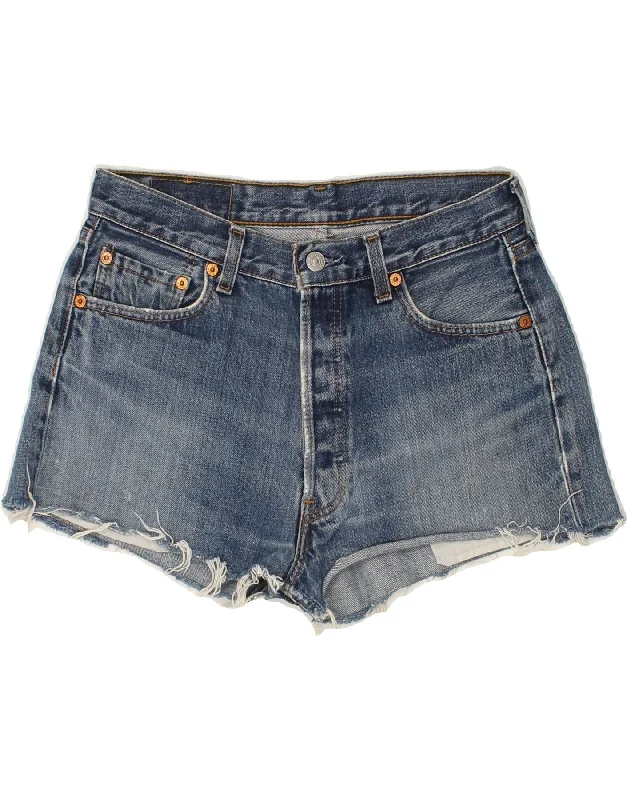 LEVI'S Womens 501 Denim Shorts W30 Medium Blue Cotton