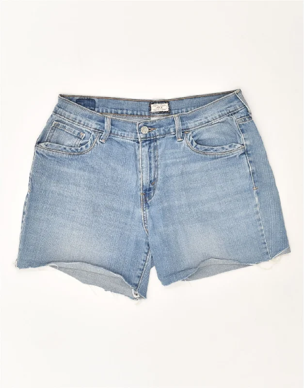 LEVI'S Womens 515 Denim Shorts US 12 Large W32 Blue Cotton