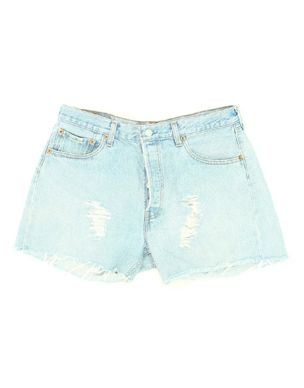 LEVI'S Womens Vintage Denim Shorts W34 large Blue Cotton