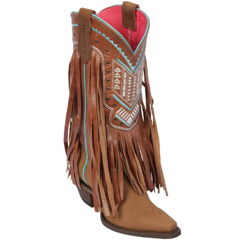 Fringe Cowgirl Boots Women's Fashion Blazer