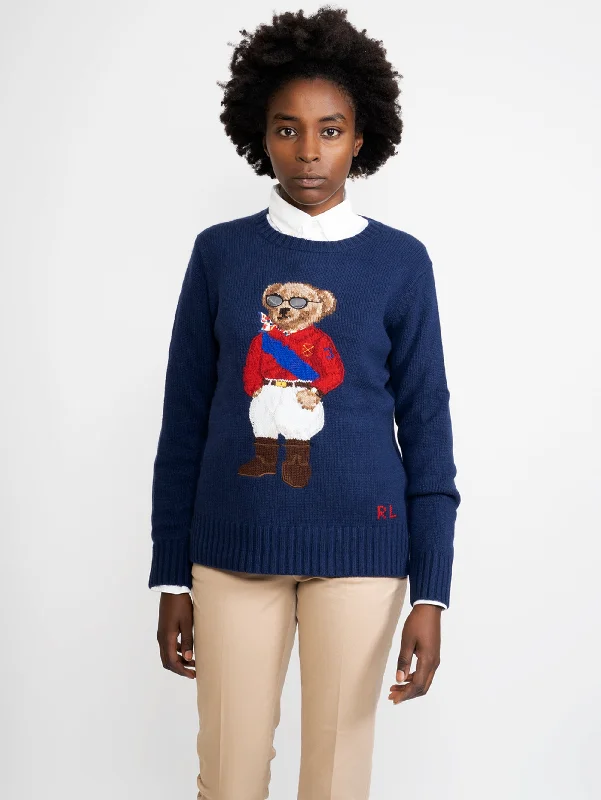 Maglia con Polo Bear con Occhiali Blu Francia