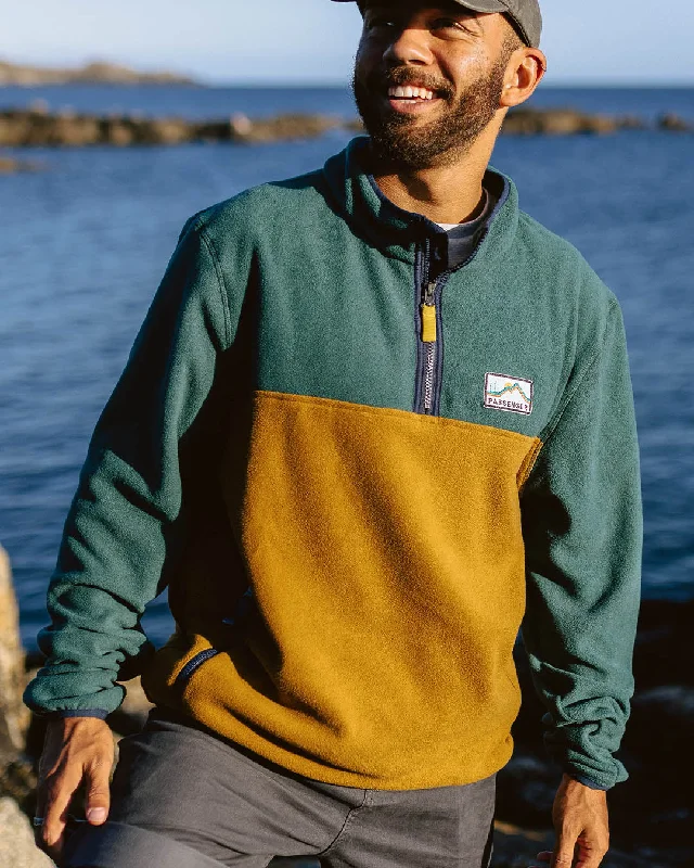 Set Off Recycled Polar 1/4 Zip Fleece - Deep Ocean