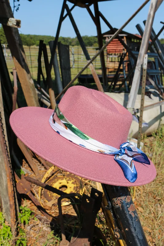 Tropical Skies Rancher Hat With Scarf Trim Women's Handmade Blazer