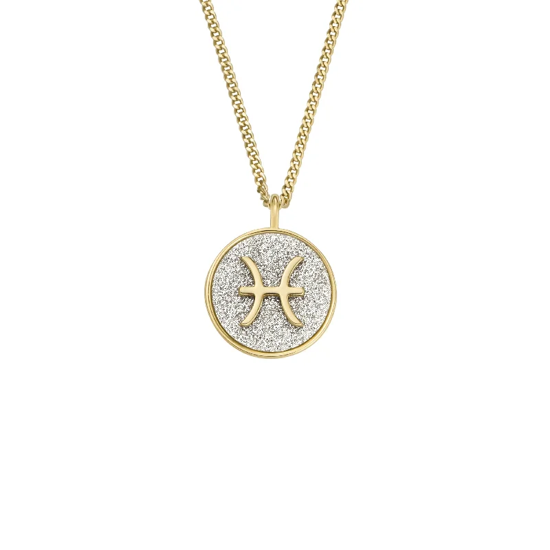 Unique Jewelry Designs Now At Discounted Rates Fossil Women's Zodiac Pisces Silver Paper Glitz Pendant Necklace