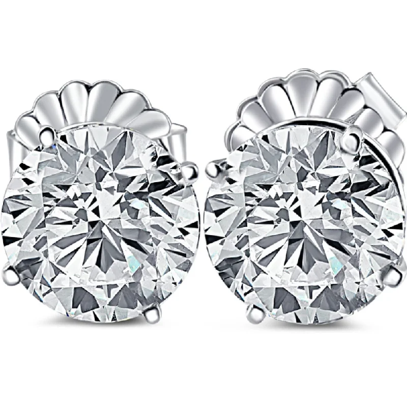 Exclusive Online Jewelry Sale – Don't Wait 12Ct Certified Lab Grown Diamond Studs in 14k White Gold